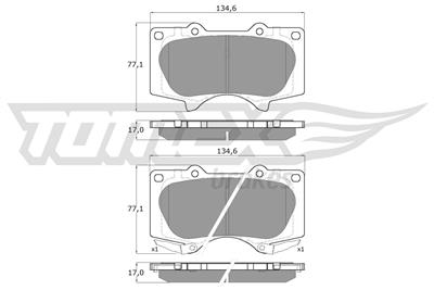 TOMEX Brakes TX 14-96 Číslo výrobce: 14-96. EAN: 5901646643208.