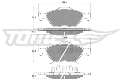 TOMEX Brakes TX 15-00 Číslo výrobce: 15-00. EAN: 5901646642881.