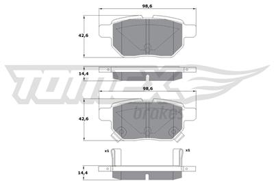 TOMEX Brakes TX 15-01 Číslo výrobce: 15-01. EAN: 5901646644991.