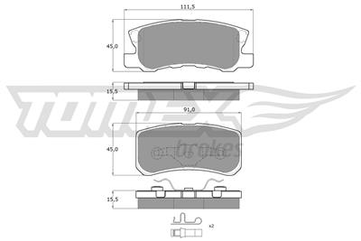 TOMEX Brakes TX 15-04 Číslo výrobce: 15-04. EAN: 5906485559031.