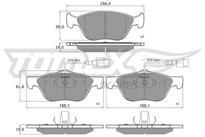 TOMEX Brakes TX 15-05 Číslo výrobce: 15-05. EAN: 5906485559932.
