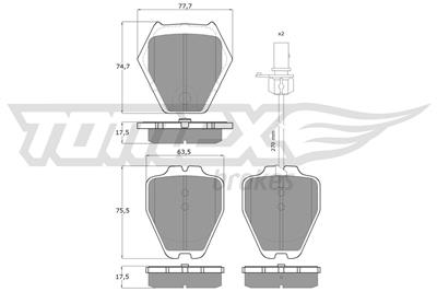 TOMEX Brakes TX 15-12 Číslo výrobce: 15-12. EAN: 5901646642713.