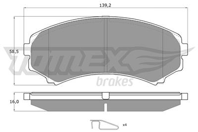 TOMEX Brakes TX 15-33 Číslo výrobce: 15-33. EAN: 5901646643260.