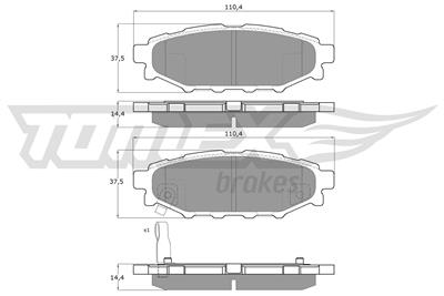 TOMEX Brakes TX 15-37 Číslo výrobce: 15-37. EAN: 5901646643086.