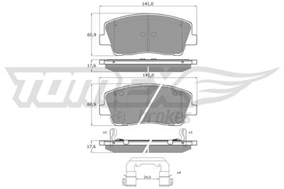 TOMEX Brakes TX 15-421 Číslo výrobce: 15-421. EAN: 5901646609235.