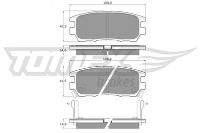 TOMEX Brakes TX 15-44 Číslo výrobce: 15-44. EAN: 5901646643376.