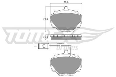 TOMEX Brakes TX 15-50 Číslo výrobce: 15-50. EAN: 5901646646100.
