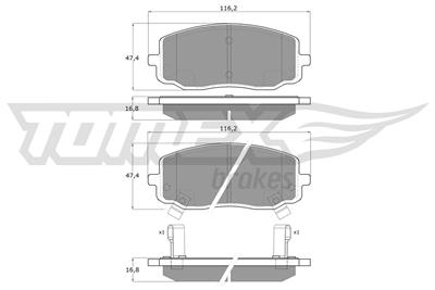 TOMEX Brakes TX 15-74 Číslo výrobce: 15-74. EAN: 5901646643338.