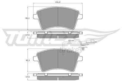 TOMEX Brakes TX 15-841 Číslo výrobce: 24693. EAN: 5901646649804.