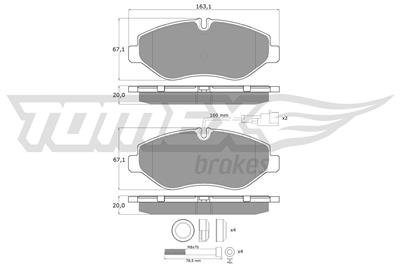 TOMEX Brakes TX 15-861 Číslo výrobce: 29229. EAN: 5901646602939.