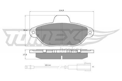 TOMEX Brakes TX 15-96 Číslo výrobce: 15-96. EAN: 5901646643499.
