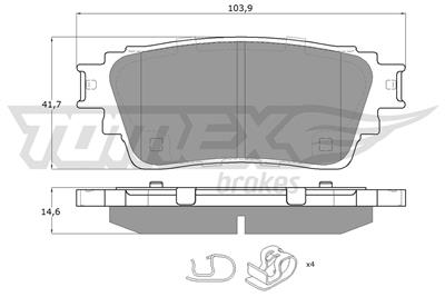 TOMEX Brakes TX 15-98 Číslo výrobce: 22864. EAN: 5901646608764.