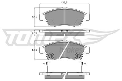 TOMEX Brakes TX 16-08 Číslo výrobce: 16-08. EAN: 5901646646124.