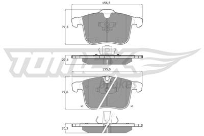 TOMEX Brakes TX 16-19 Číslo výrobce: 16-19. EAN: 5901646646759.