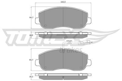 TOMEX Brakes TX 16-40 Číslo výrobce: 16-40. EAN: 5901646600096.