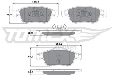 TOMEX Brakes TX 16-41 Číslo výrobce: 16-41. EAN: 5901646600102.