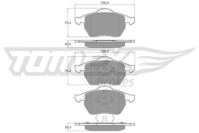 TOMEX Brakes TX 16-54 Číslo výrobce: 16-54. EAN: 5906485559918.