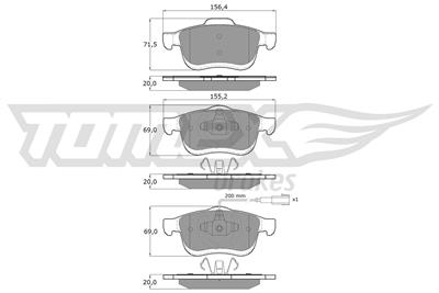 TOMEX Brakes TX 16-63 Číslo výrobce: 16-63. EAN: 5901646640085.
