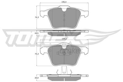 TOMEX Brakes TX 16-64 Číslo výrobce: 16-64. EAN: 5901646640092.