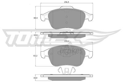 TOMEX Brakes TX 16-65 Číslo výrobce: 16-65. EAN: 5901646640108.
