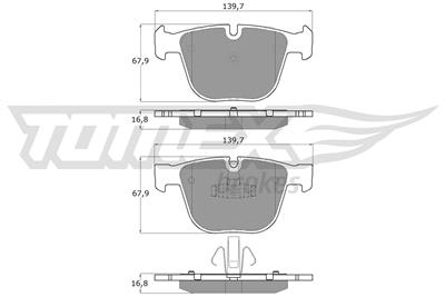 TOMEX Brakes TX 16-67 Číslo výrobce: 16-67. EAN: 5901646640122.