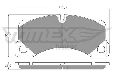 TOMEX Brakes TX 16-71 Číslo výrobce: 16-71. EAN: 5901646640160.