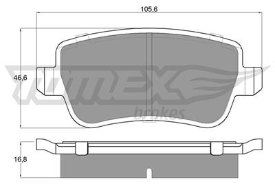 TOMEX Brakes TX 16-74 Číslo výrobce: 16-74. EAN: 5901646640191.