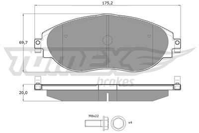 TOMEX Brakes TX 16-842 Číslo výrobce: 24738. EAN: 5901646600539.