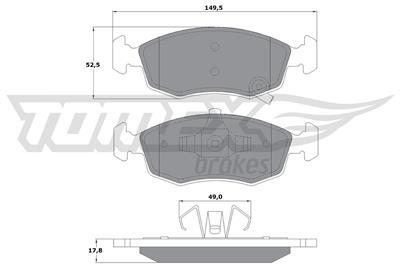 TOMEX Brakes TX 16-90 Číslo výrobce: 16-90. EAN: 5901646642843.