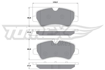 TOMEX Brakes TX 16-96 Číslo výrobce: 16-96. EAN: 5901646643628.