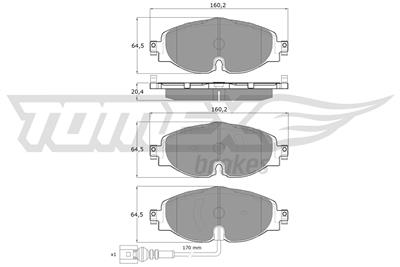TOMEX Brakes TX 16-97 Číslo výrobce: 16-97. EAN: 5901646643635.