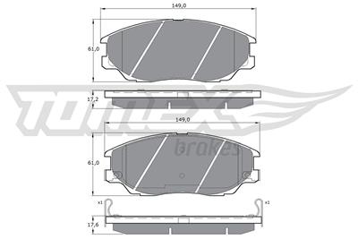 TOMEX Brakes TX 17-09 Číslo výrobce: 17-09. EAN: 5901646643826.