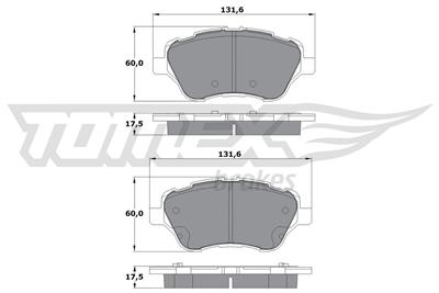 TOMEX Brakes TX 17-16 Číslo výrobce: 17-16. EAN: 5901646644366.