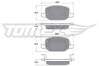 TOMEX Brakes TX 17-18 Číslo výrobce: 17-18. EAN: 5901646644380.