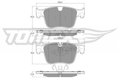 TOMEX Brakes TX 17-291 Číslo výrobce: 22813. EAN: 5901646600577.
