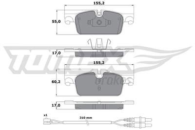 TOMEX Brakes TX 17-31 Číslo výrobce: 17-31. EAN: 5901646645165.