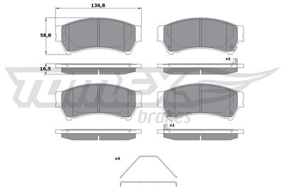 TOMEX Brakes TX 17-40 Číslo výrobce: 17-40. EAN: 5901646645240.