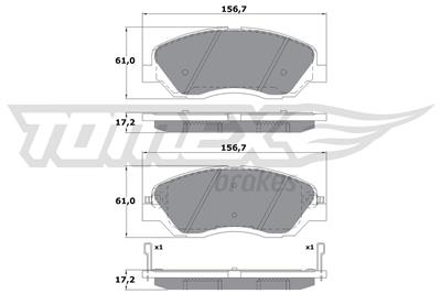 TOMEX Brakes TX 17-44 Číslo výrobce: 17-44. EAN: 5901646645288.