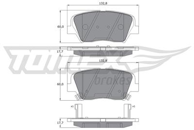 TOMEX Brakes TX 17-46 Číslo výrobce: 17-46. EAN: 5901646645301.