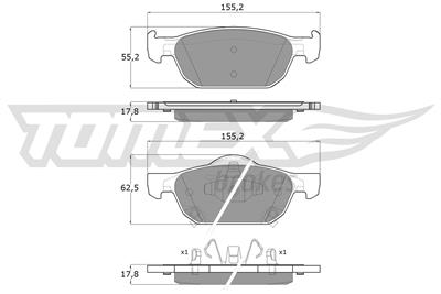 TOMEX Brakes TX 17-51 Číslo výrobce: 17-51. EAN: 5901646645356.