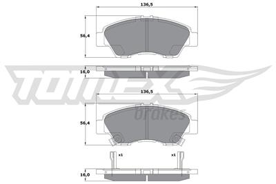 TOMEX Brakes TX 17-55 Číslo výrobce: 17-55. EAN: 5901646645394.