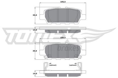 TOMEX Brakes TX 17-57 Číslo výrobce: 17-57. EAN: 5901646645417.