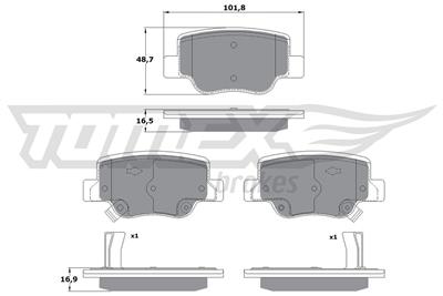 TOMEX Brakes TX 17-58 Číslo výrobce: 17-58. EAN: 5901646645424.
