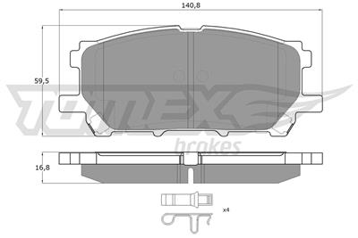 TOMEX Brakes TX 17-63 Číslo výrobce: 17-63. EAN: 5901646645479.