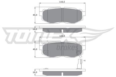 TOMEX Brakes TX 17-66 Číslo výrobce: 17-66. EAN: 5901646645509.