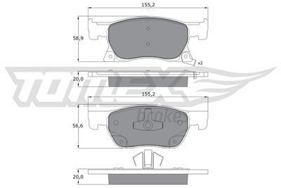 TOMEX Brakes TX 17-86 Číslo výrobce: 17-86. EAN: 5901646645721.