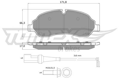 TOMEX Brakes TX 18-04 Číslo výrobce: 18-04. EAN: 5901646646247.