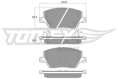 TOMEX Brakes TX 18-09 Číslo výrobce: 18-09. EAN: 5901646646285.