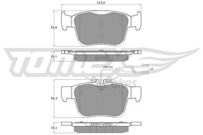 TOMEX Brakes TX 18-161 Číslo výrobce: 22141. EAN: 5901646602298.