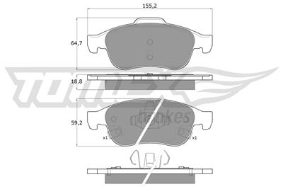 TOMEX Brakes TX 18-18 Číslo výrobce: 18-18. EAN: 5901646646872.